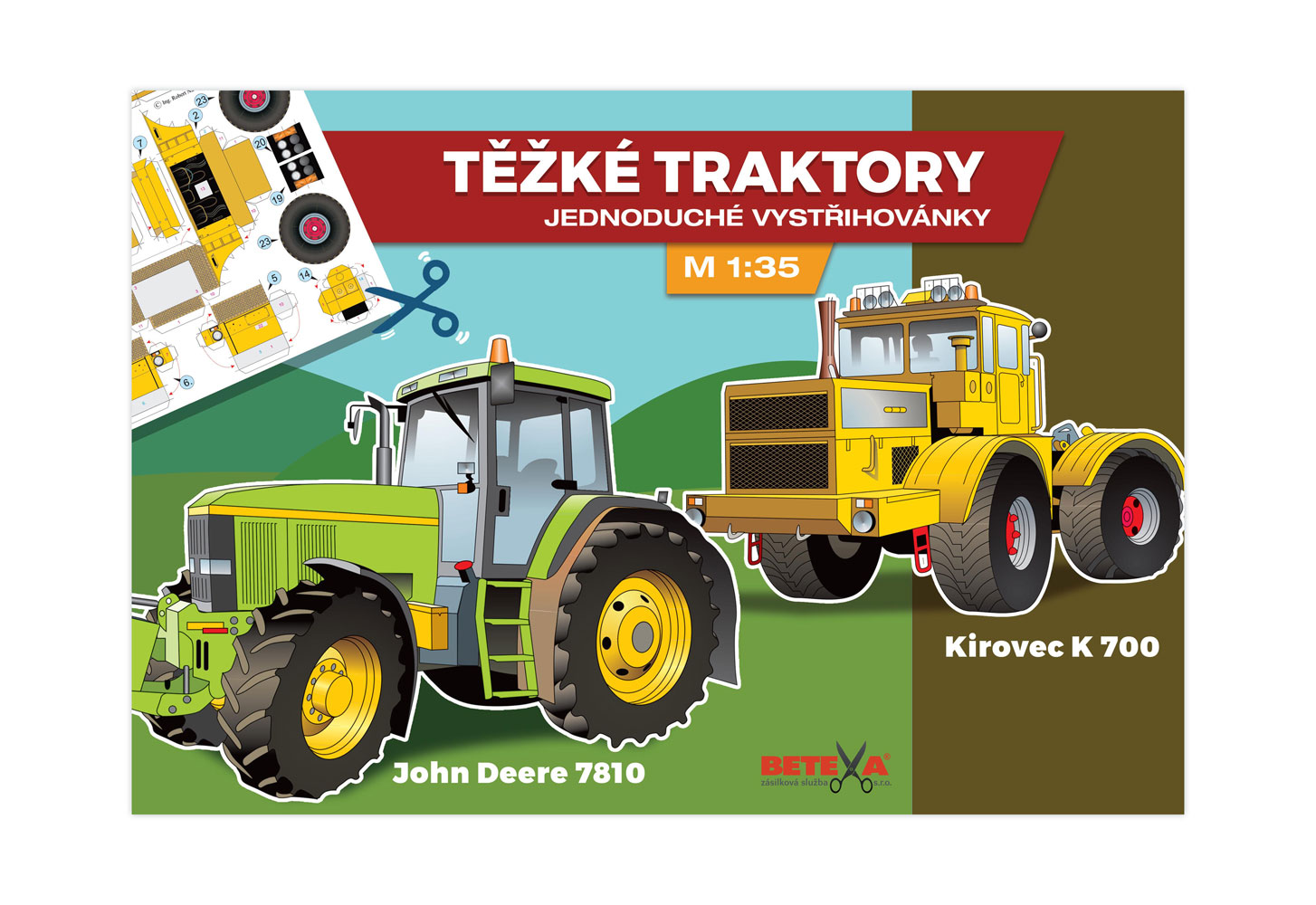 Vystřihovánky Těžké traktory  | ♥ DITIPO.cz