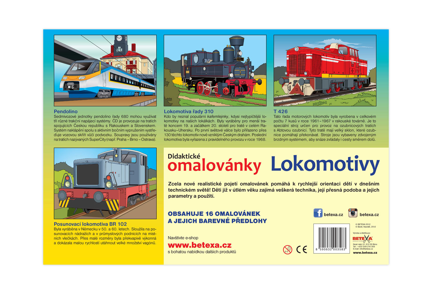 Lokomotivy - Omalovánky | ♥ DITIPO.cz
